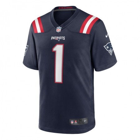 Maillot New England Patriots Mac Jones 1 Nike Bleu Marine 2021 NFL Draft  - Homme